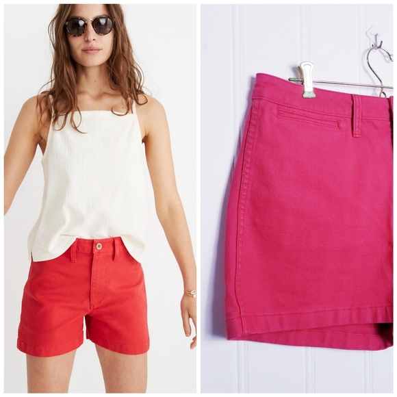 Womenâs Madewell Pleated Mid Length Shorts | Fashion Gone Rogue